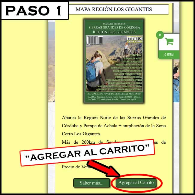Cómo comprar los Mapas de Senderos, Champaquí y Los Gigantes