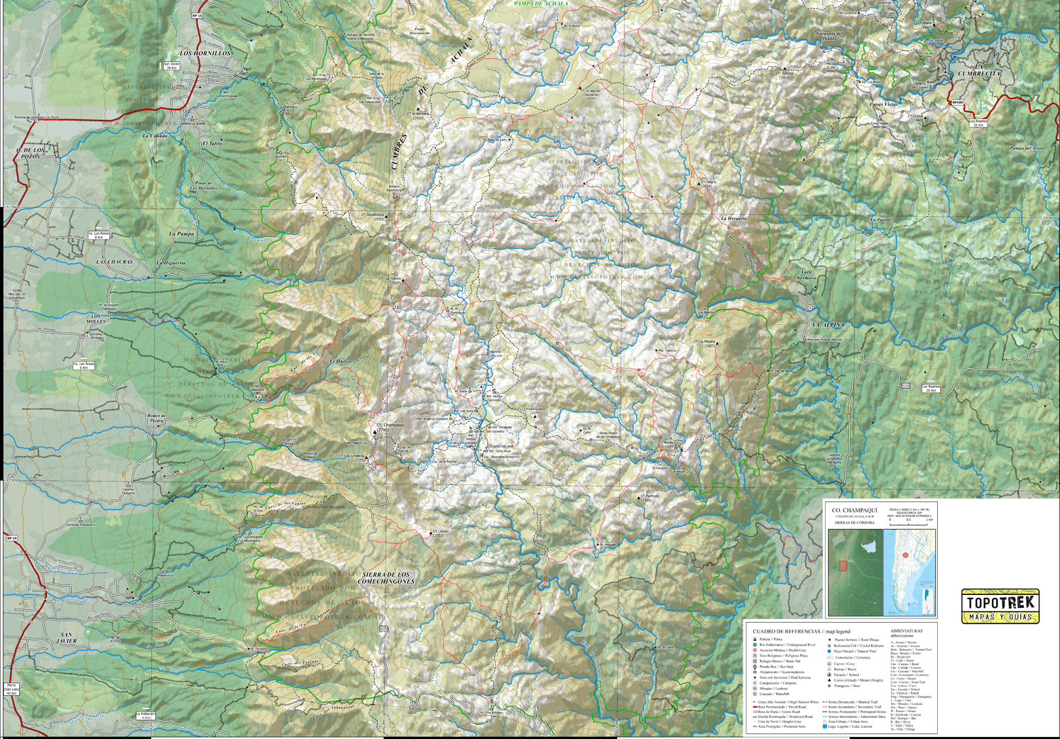 Mapa Topográfico Cerro Champaquí