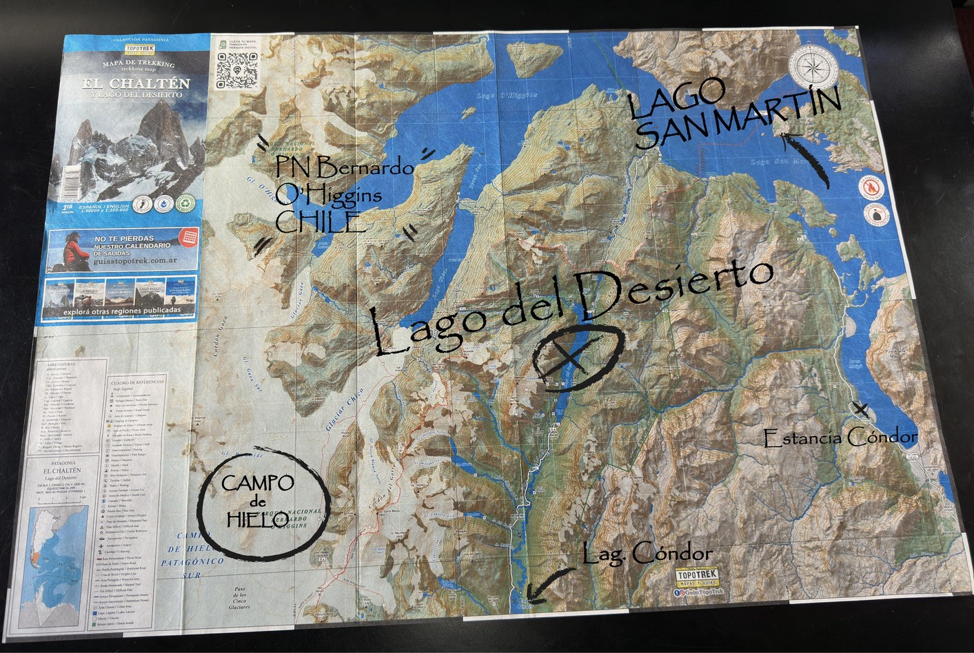 Mapa de Trekking de El Chaltén