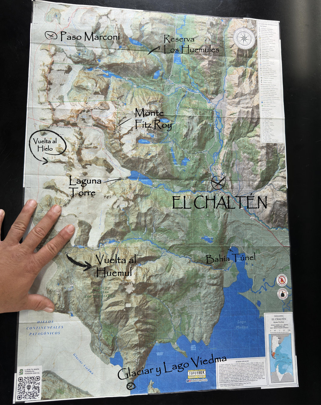 Mapa de Trekking de El Chaltén